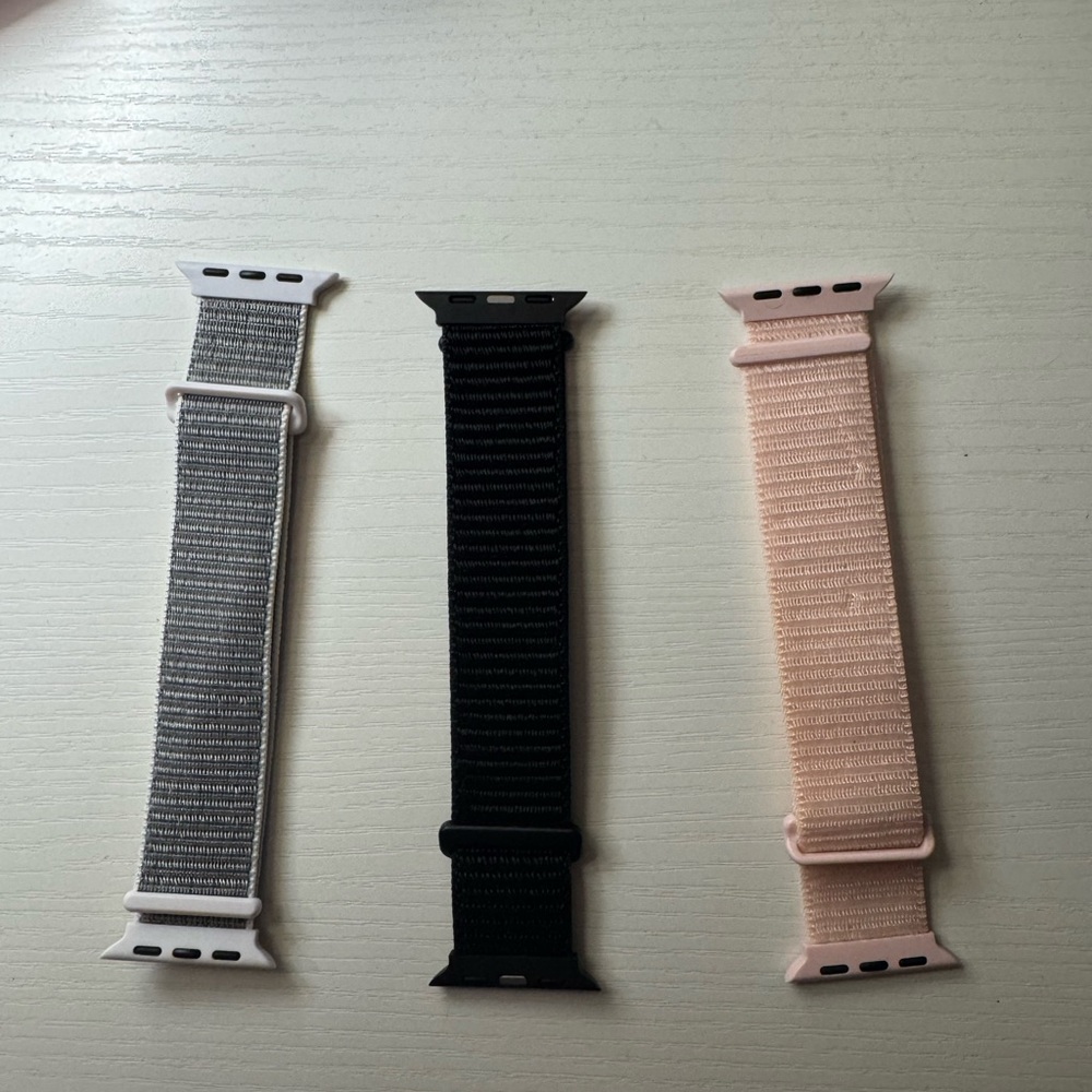 Apple Watch Bands - Gray/White, Black & Pink